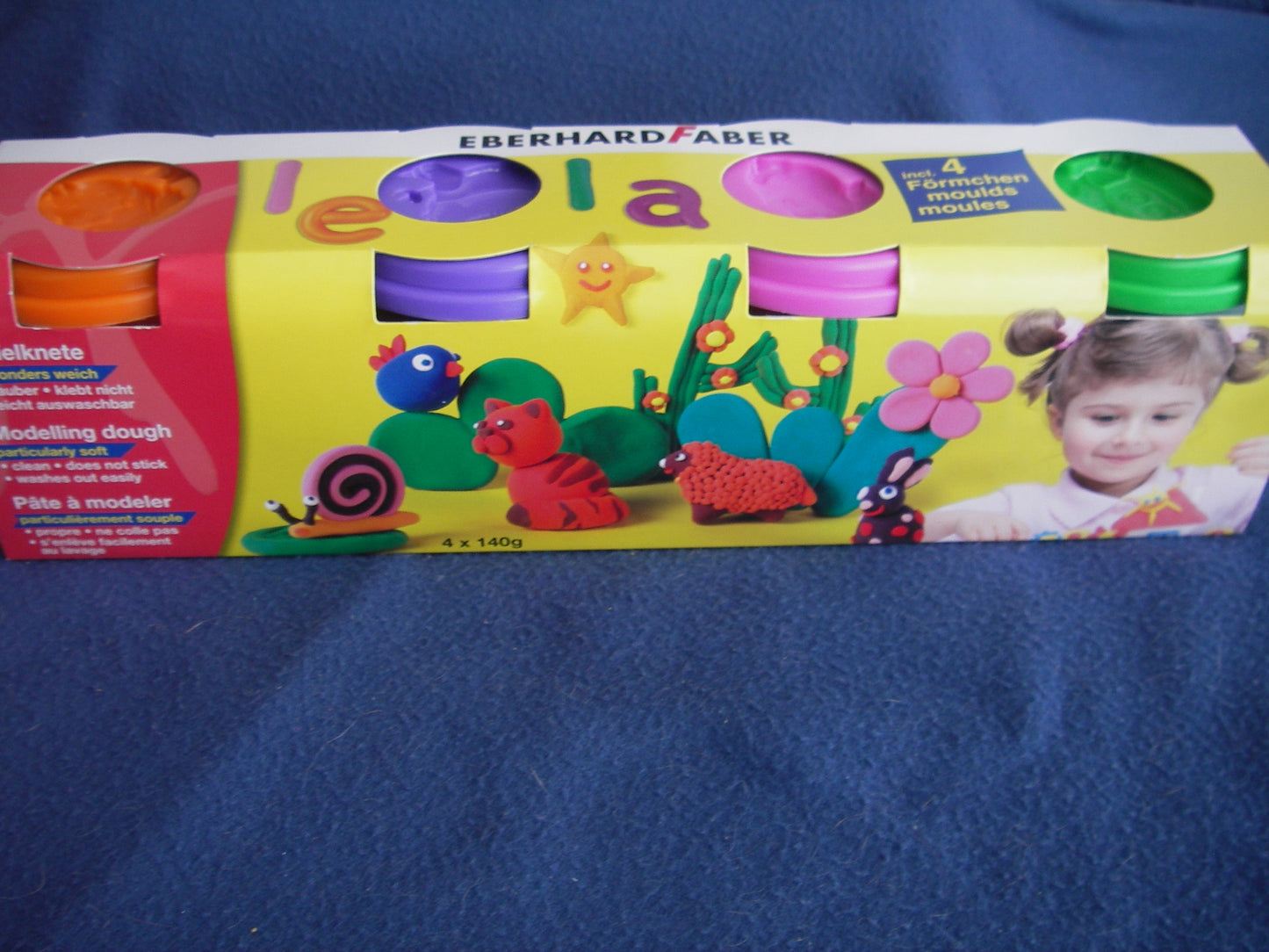 Spielknete im 4 Stück Pack, Grundfarben oder Sonderfarben