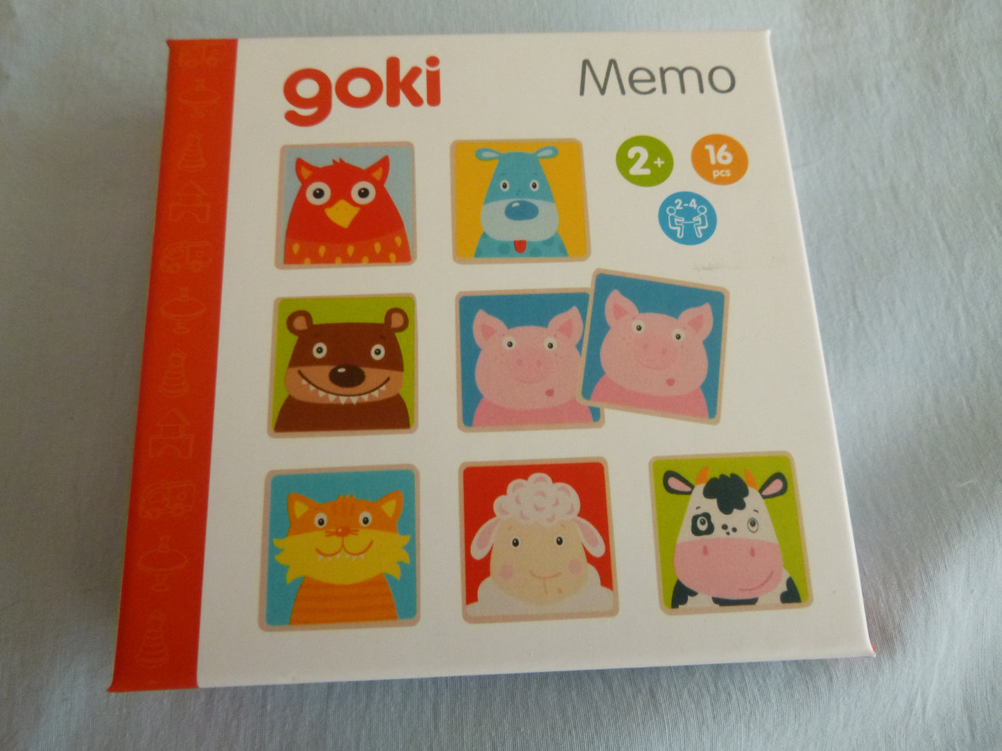 Kleine Memory- Spiele aus Holz mit 16 Teilen