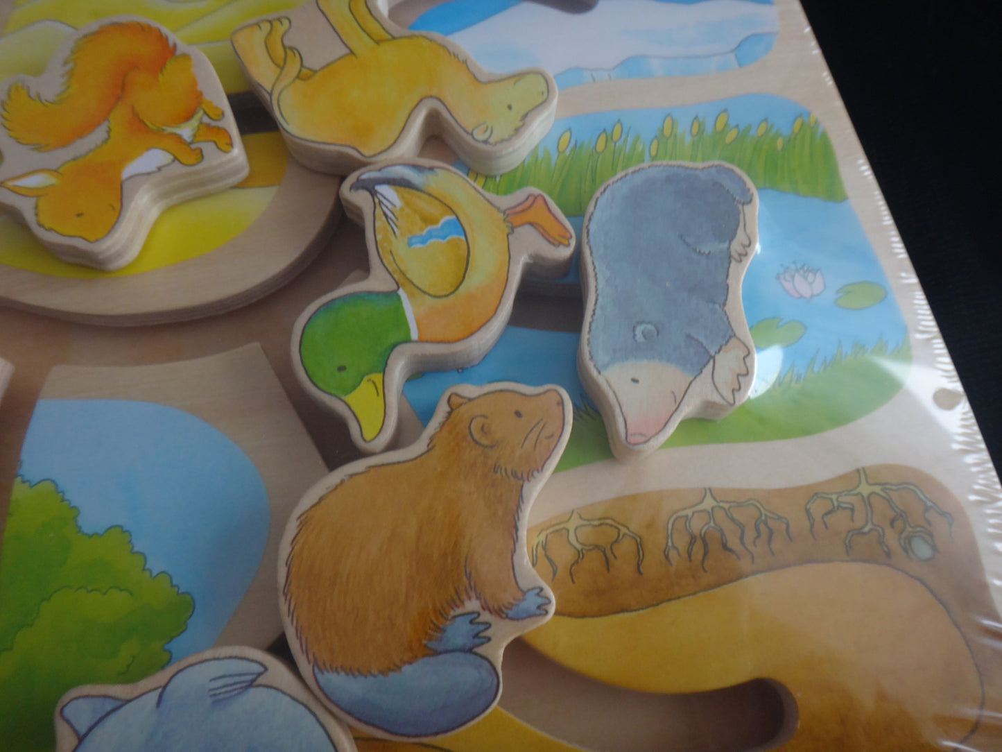 Schiebe-Puzzle aus Holz