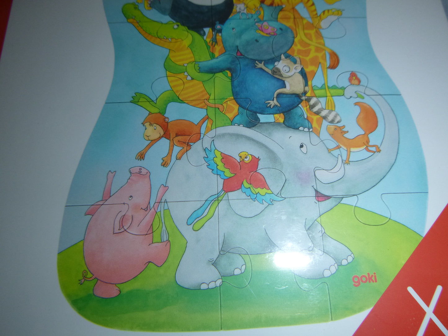 Konturen-Puzzle XXL Tierpyramide mit 17 Teilen