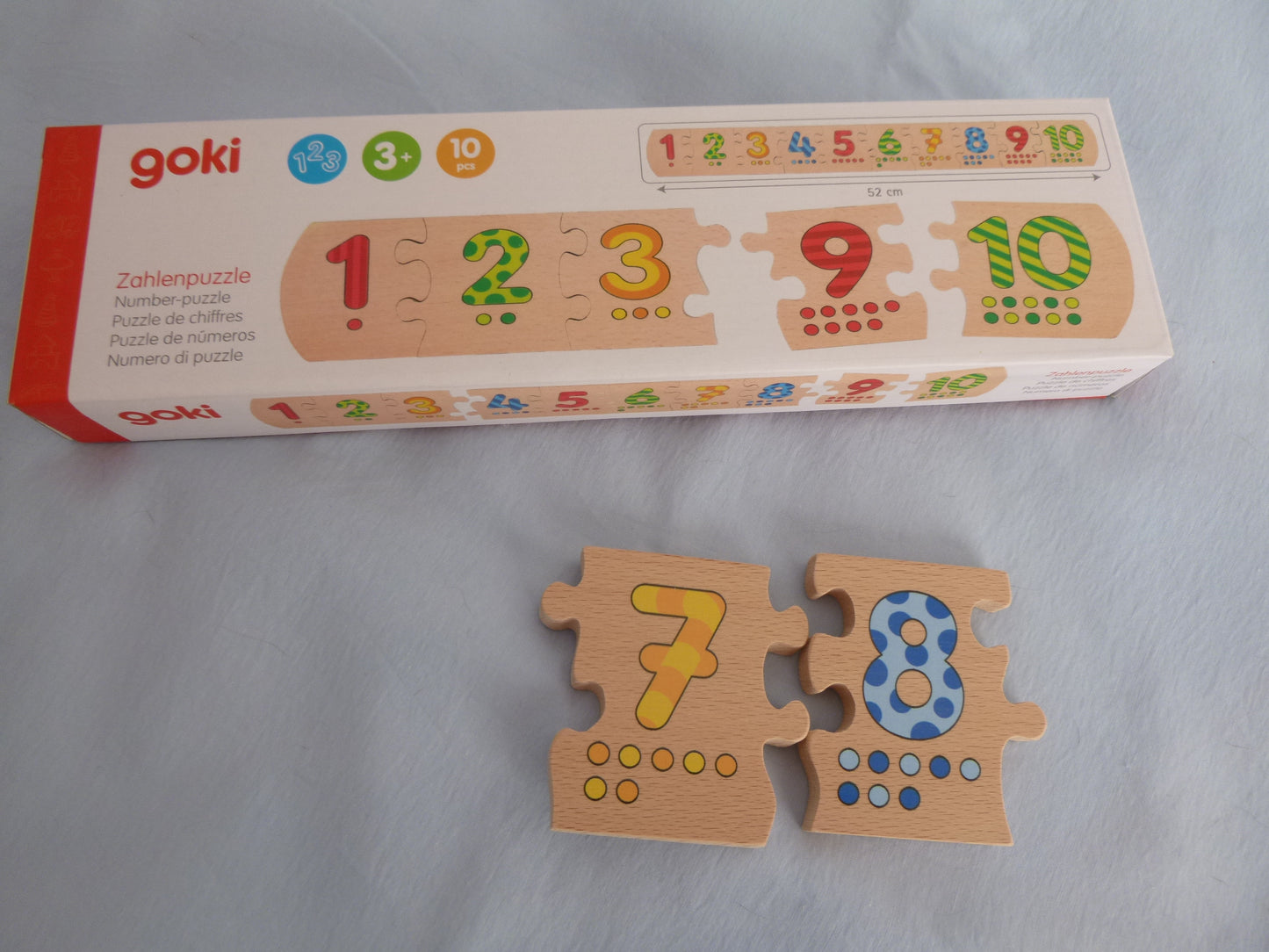 Zahlenpuzzle 1-10, Holz, 10 Teile