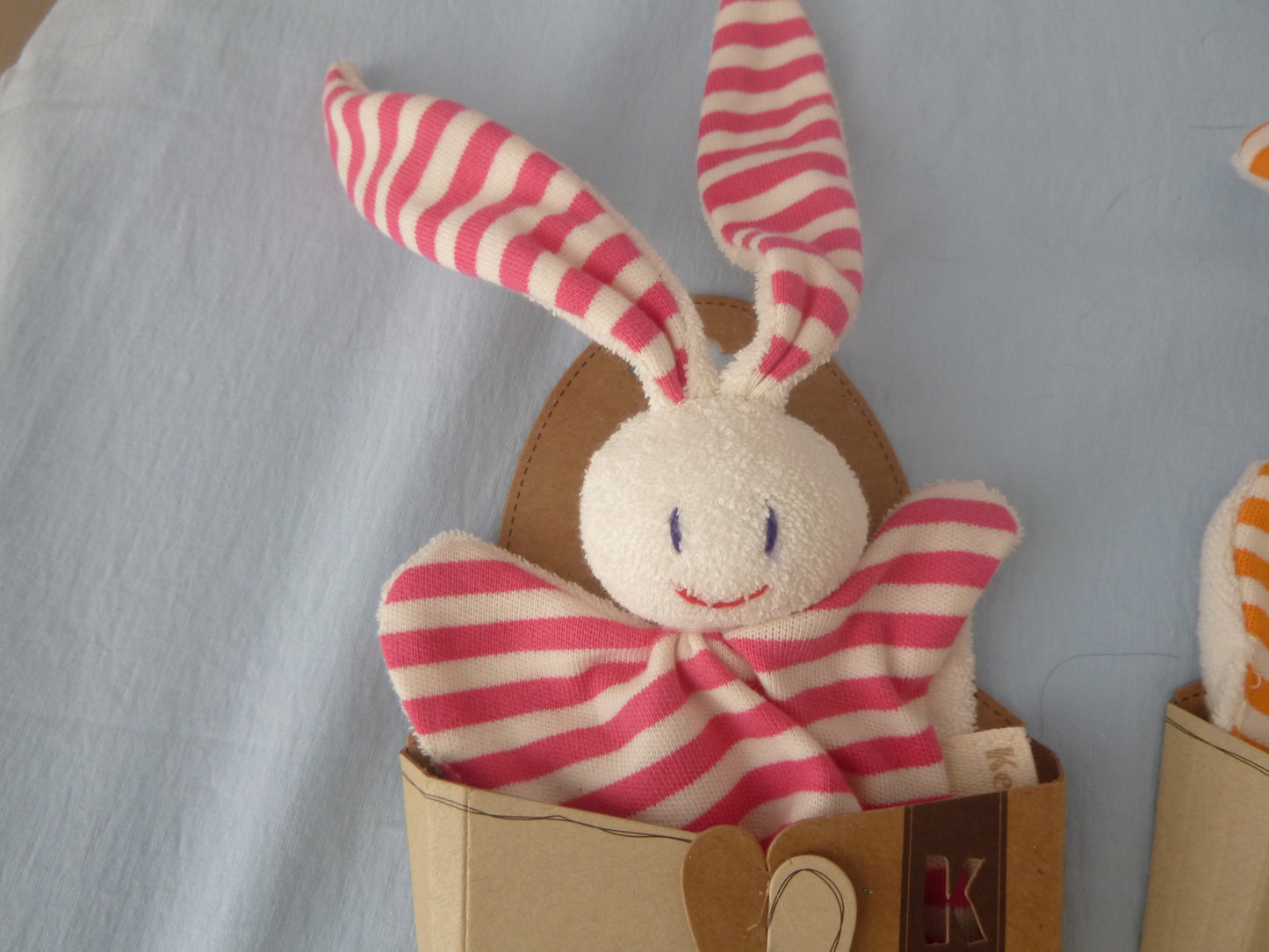 Kleine Schmusetücher Rabbi und Girly in flotten Streifendesign