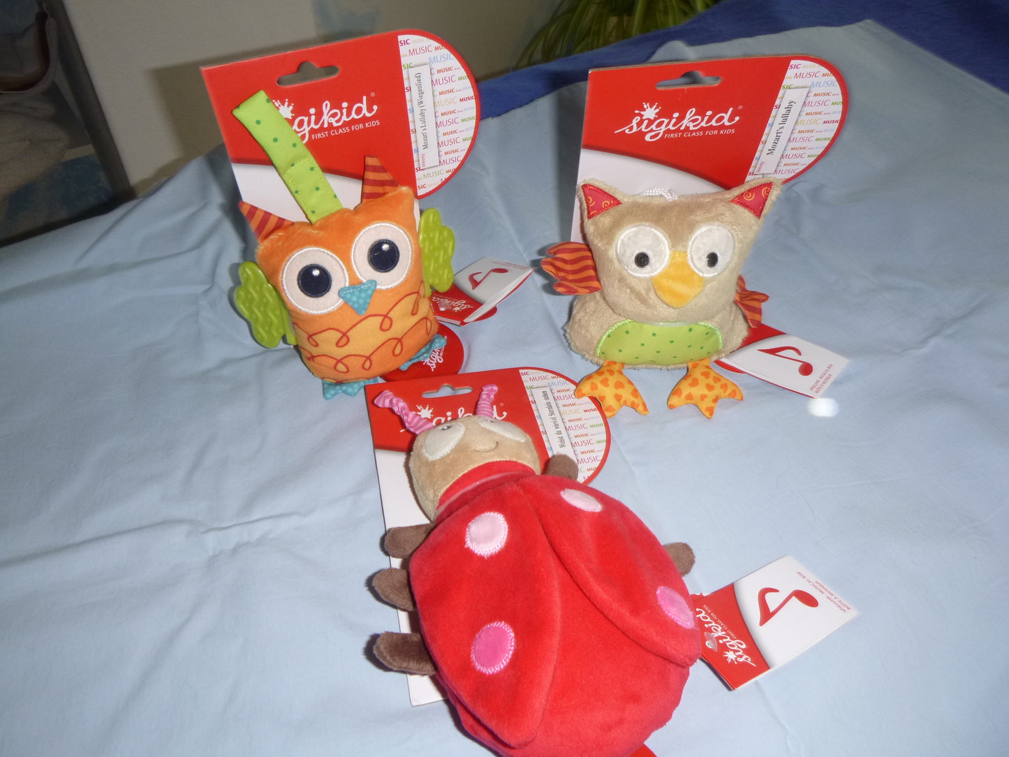tierische SIGIKID Spieluhren , Hase, Bär, Biene, Marienkäfer, Eulen