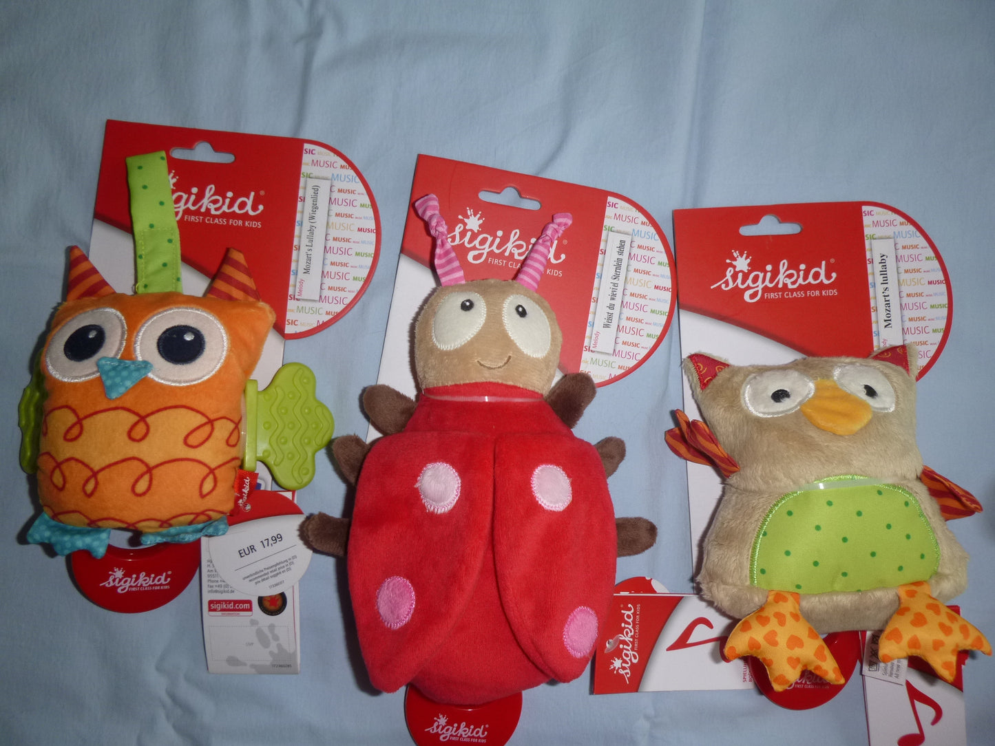 tierische SIGIKID Spieluhren , Hase, Bär, Biene, Marienkäfer, Eulen