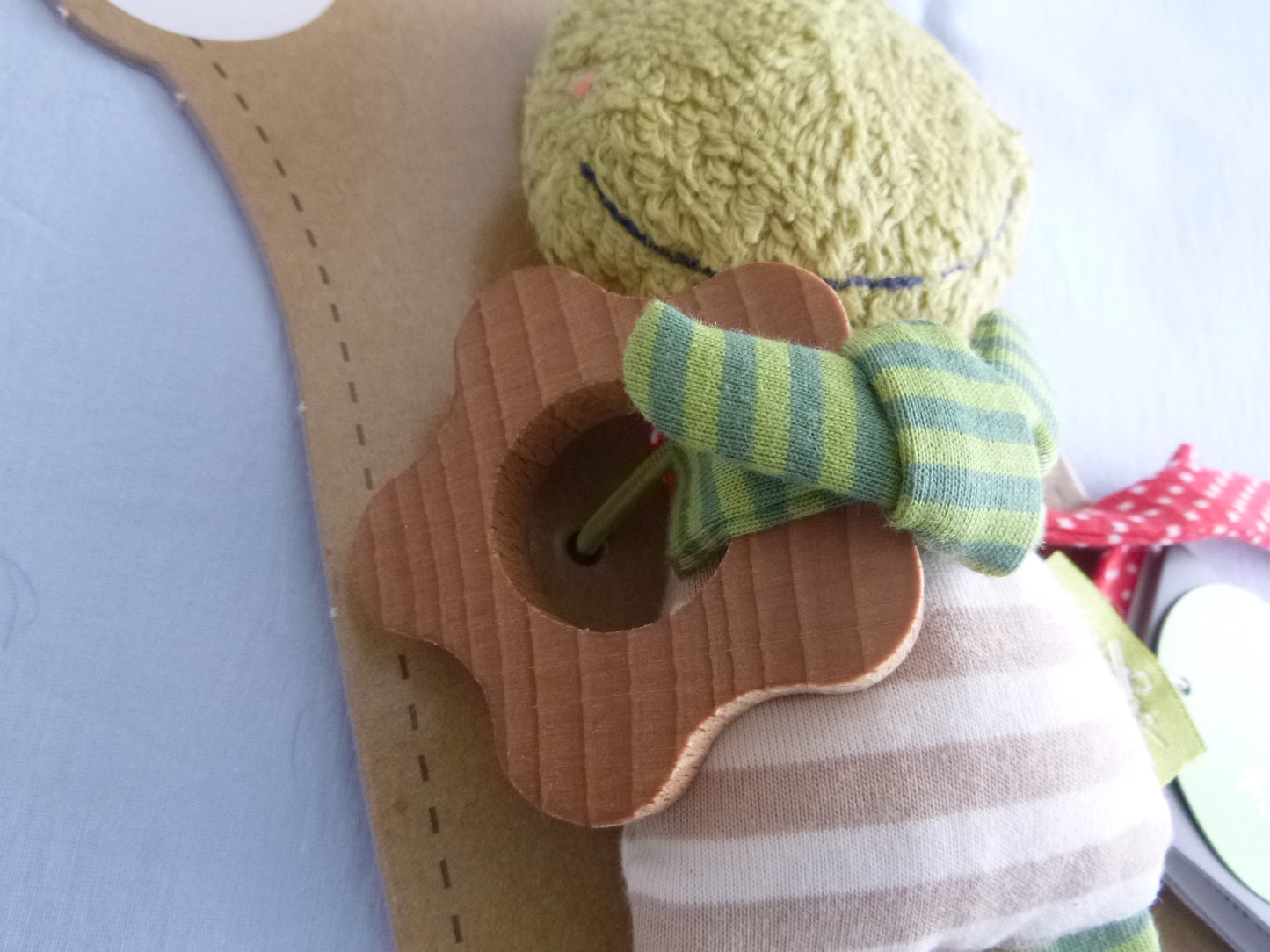 Organic Baby Greifling Affe und Frosch mit Holz