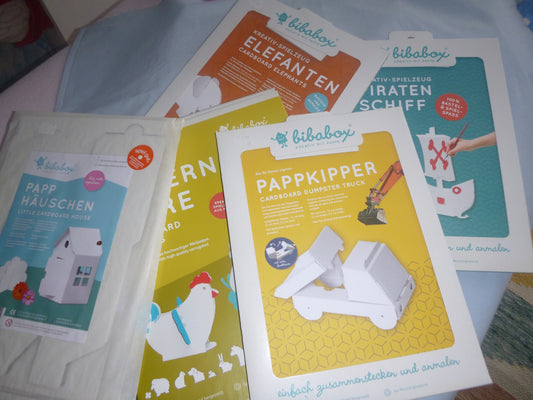 Bastelsets aus Pappe, Tiermotive  zusammenstecken, kreativ gestalten und spielen