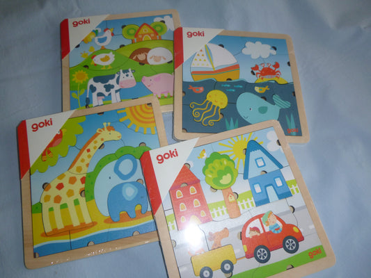 Konturen-Puzzle Holz,  17 - 20 Teile