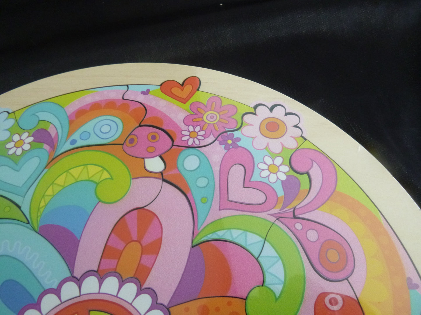 Rundpuzzle Mandala  Flowers, Holz 34 Teile