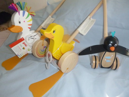 Schiebetiere aus Holz, Ente Lou, Ente Elli oder Pinguin  Pablo