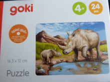 Lade das Bild in den Galerie-Viewer, Mini Holz -Puzzle  Tiere Afrikas , jeweils 24 Teile
