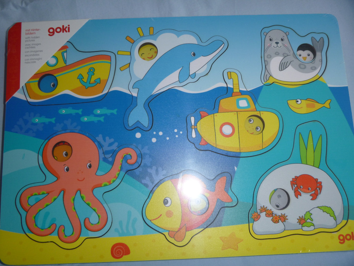 Hintergrund-Puzzle, Holz, 7- 8 Teile