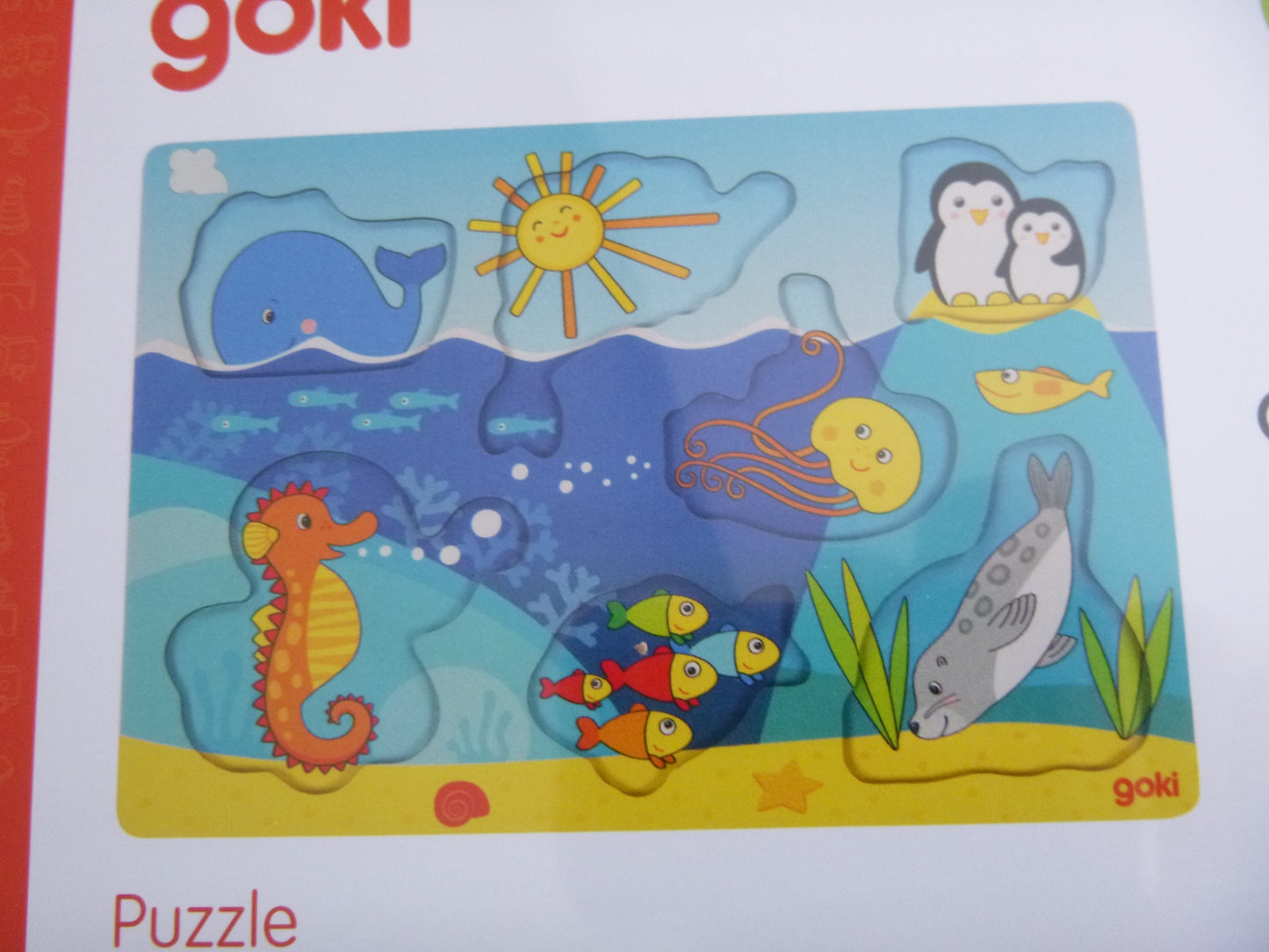 Hintergrund-Puzzle, Holz, 7- 8 Teile