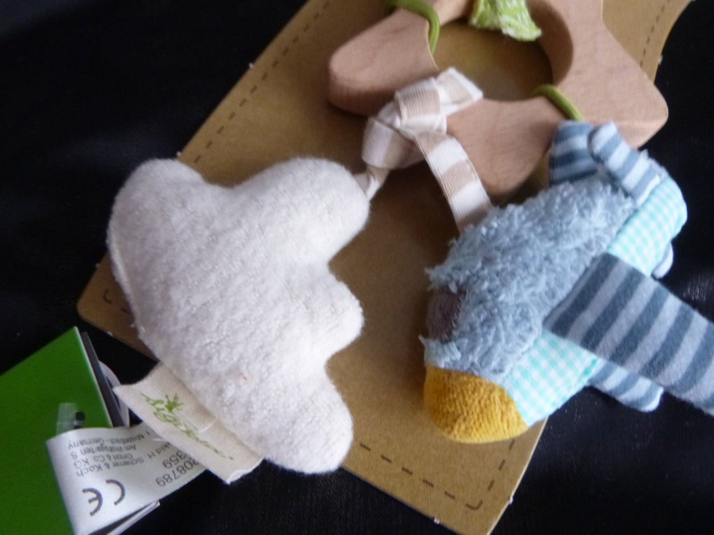 Buchenholz Anhänger Stern oder Wolke, für Babys,  Green Collection